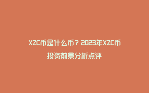 XZC币是什么币？2023年XZC币投资前景分析点评