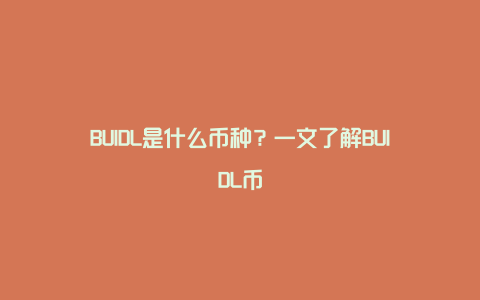 BUIDL是什么币种？一文了解BUIDL币