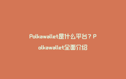 Polkawallet是什么平台？Polkawallet全面介绍