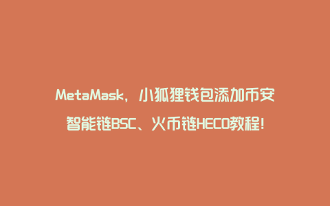 MetaMask，小狐狸钱包添加币安智能链BSC、火币链HECO教程！