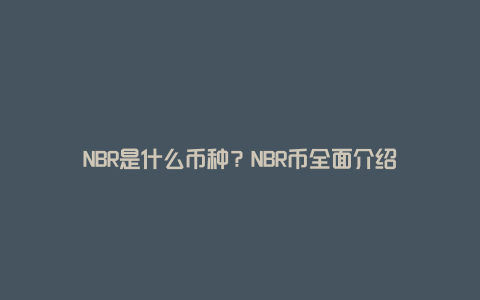 NBR是什么币种？NBR币全面介绍