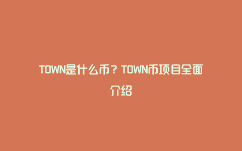 TOWN是什么币？TOWN币项目全面介绍