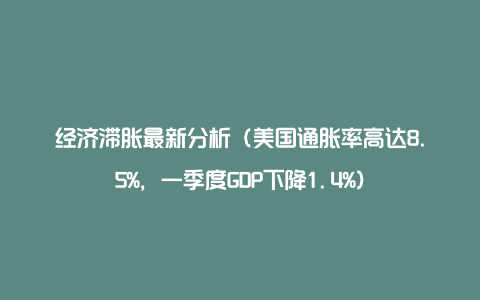 经济滞胀最新分析（美国通胀率高达8.5%，一季度GDP下降1.4%）